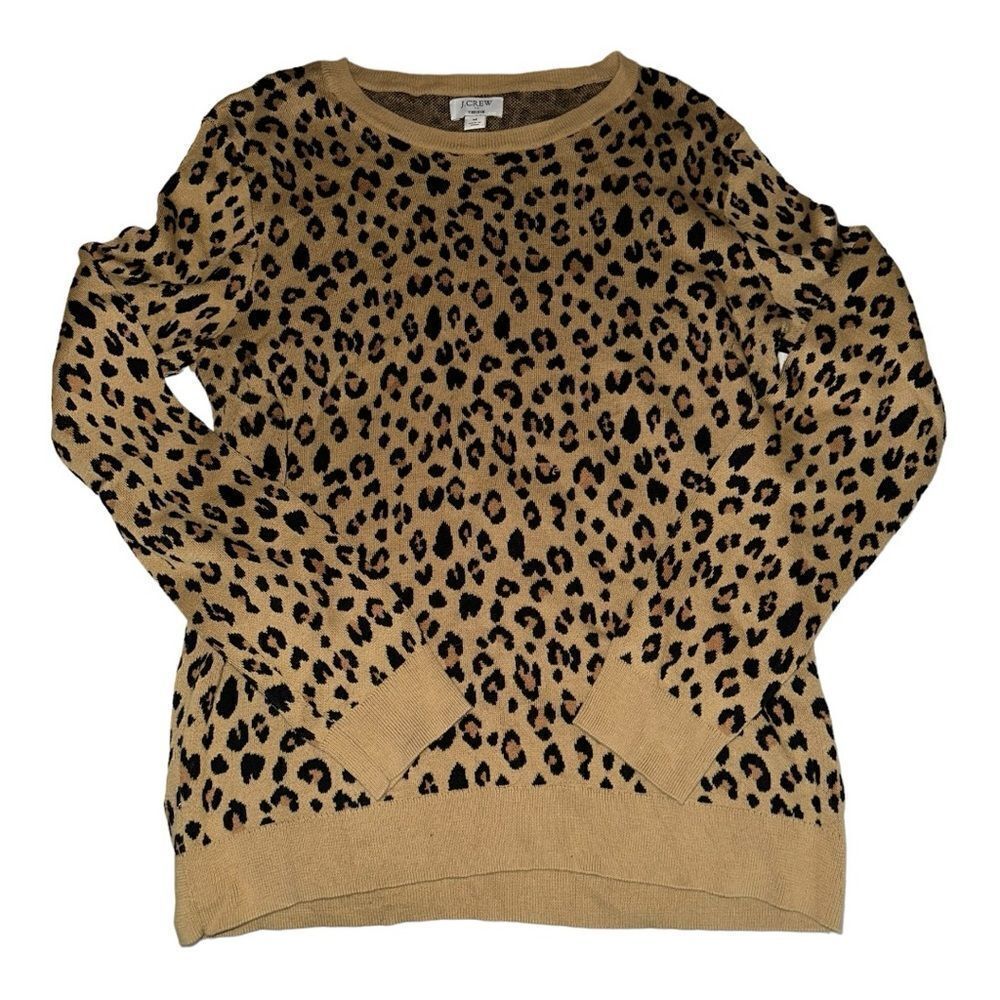 J Crew Cheetah Print Pullover M